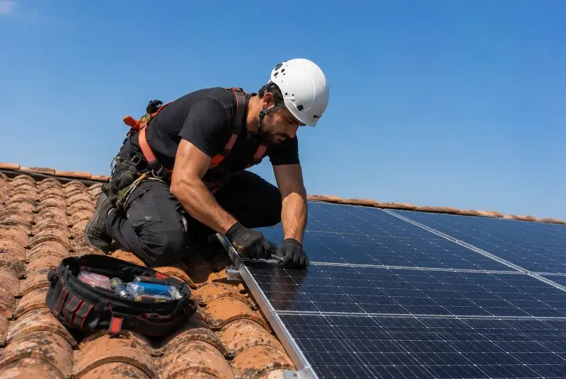 Maintenance et monitoring de panneaux solaires à Bouchet